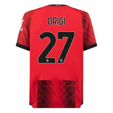 Camiseta de fútbol AC Milan Origi 27 1ª equipación 2023-24 Camiseta de fútbol AC Milan Origi 27 1ª equipación 2023-24